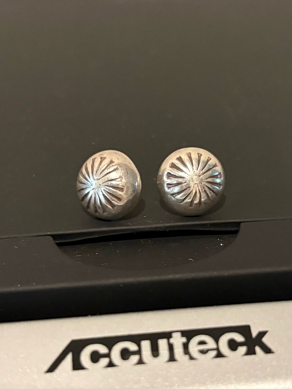 Petticoat Junction Sterling Silver Concho Stud Earrings